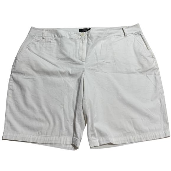 Talbots Chino Shorts Women's Plus Size 20WP Petite White 9" Inseam 20 - Picture 1 of 9